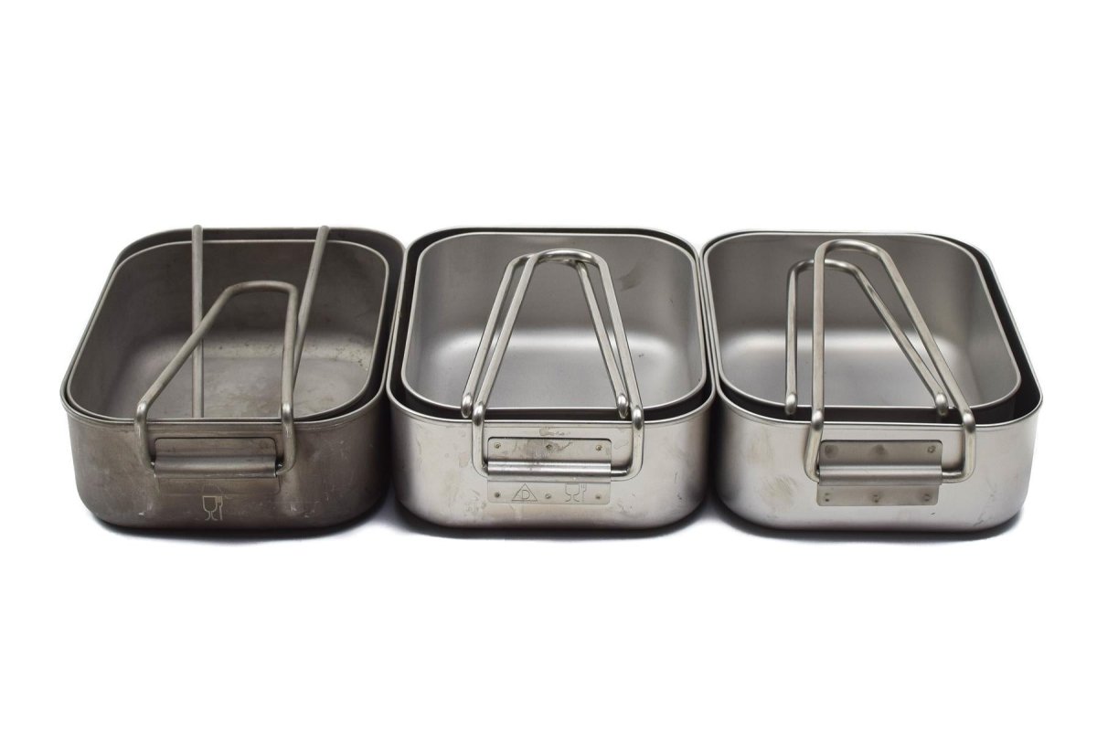 Origineel militair probleem Mess Tins roestvrijstalen camping Outdoor servies set