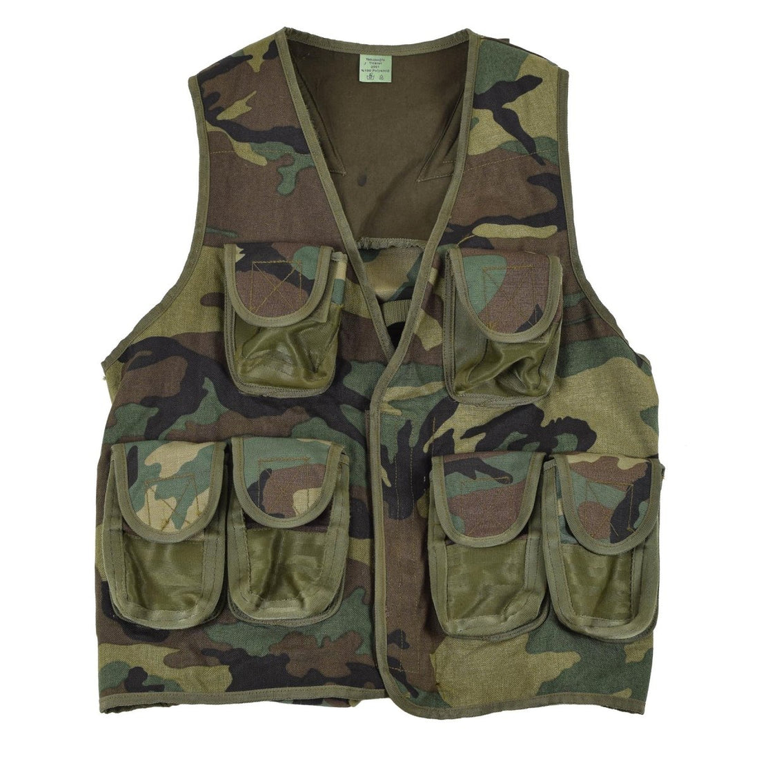 Gilet tactique original Nato camouflage forêt multi-poches armée de campagne NEUF