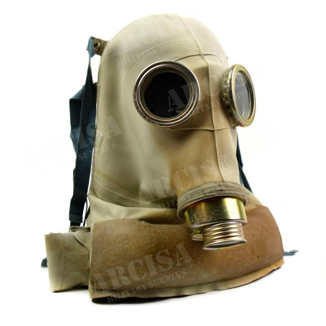 Original Polonais Militaire Soviétique Era SR 1 Masque À Gaz Objet De Collection Vintage Gris