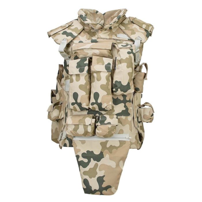 Gilet tactique militaire polonais original, porte-plaque léger, camouflage du désert - GoMilitar