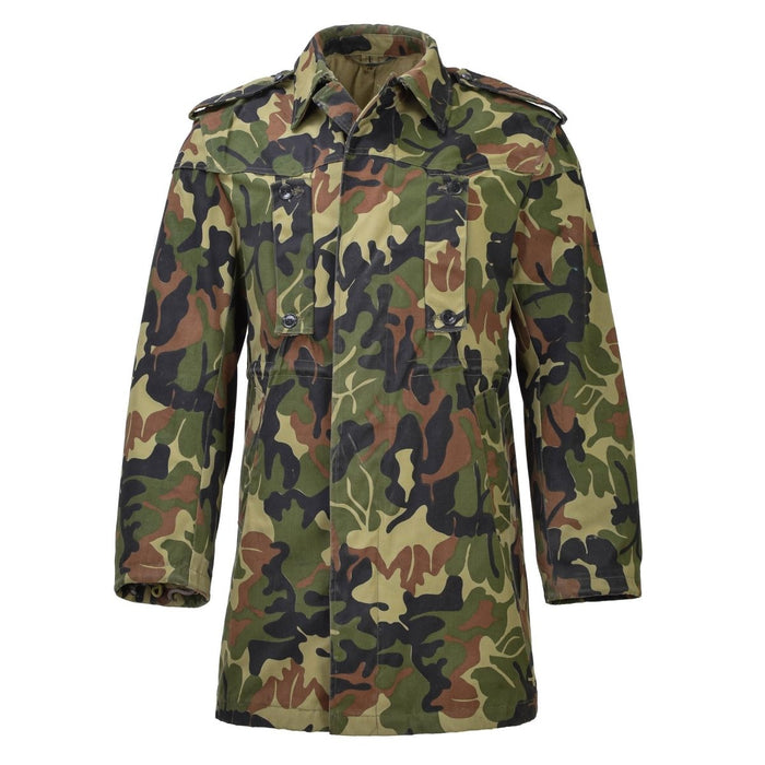 Originele Roemeense militaire parka M93 camouflageblad lange jas met capuchon tactisch NIEUW - GoMilitar