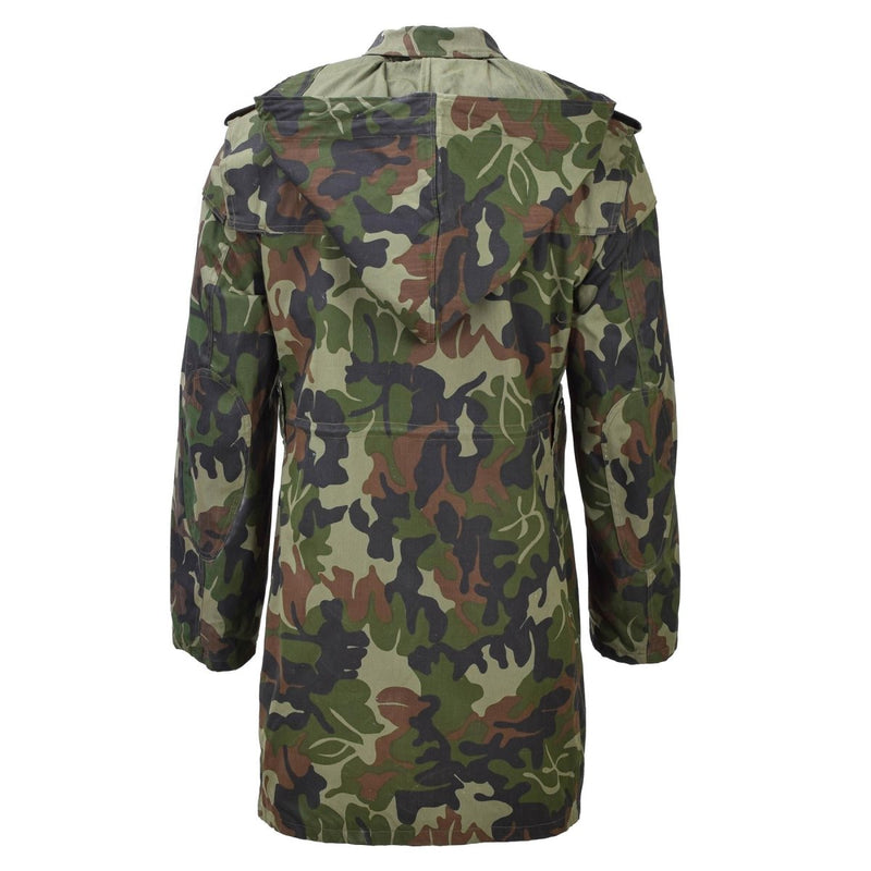 Original Romanian military parka M93 camo leaf hooded long jacket tactical NEW - GoMilitar