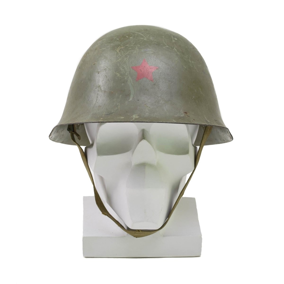Casque tactique serbe original en acier avec jugulaire pour équipement de combat Olive