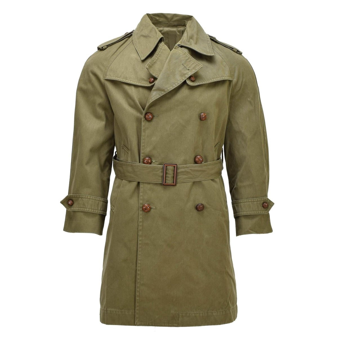 Originele Spaanse militaire trenchcoat Gabardine Formal Field Beige