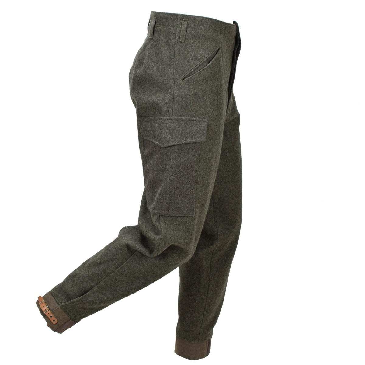 Originele Zweedse leger M39/58 veldbroek wol cargo surplus olijfgroen