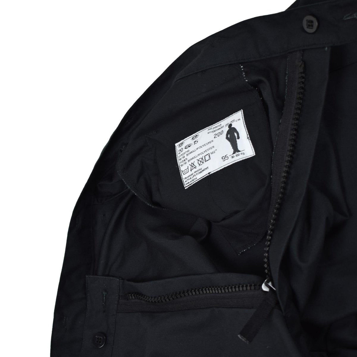 Pantalon de combat de campagne noir original de l'armée suédoise M90 ​​BDU neuf