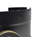 Close-up of original Swedish army Trangia SVEA camping stove wind shield and brass spirit burner detail