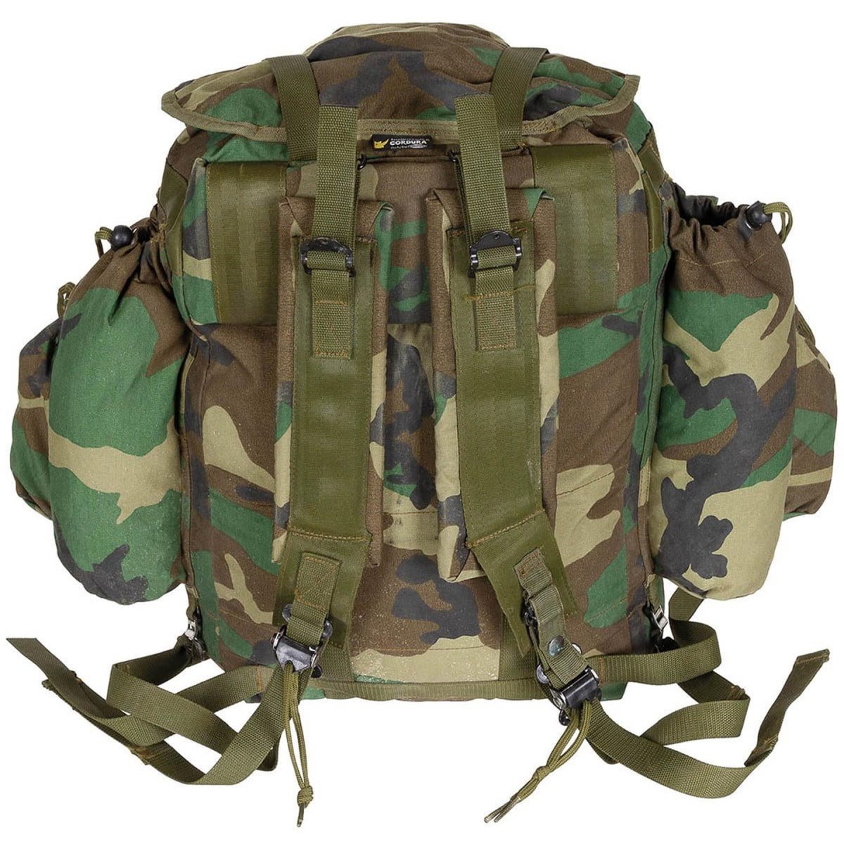 Sac à dos original de l'armée turque 40L, poches avant, tissu Cordura, camouflage boisé