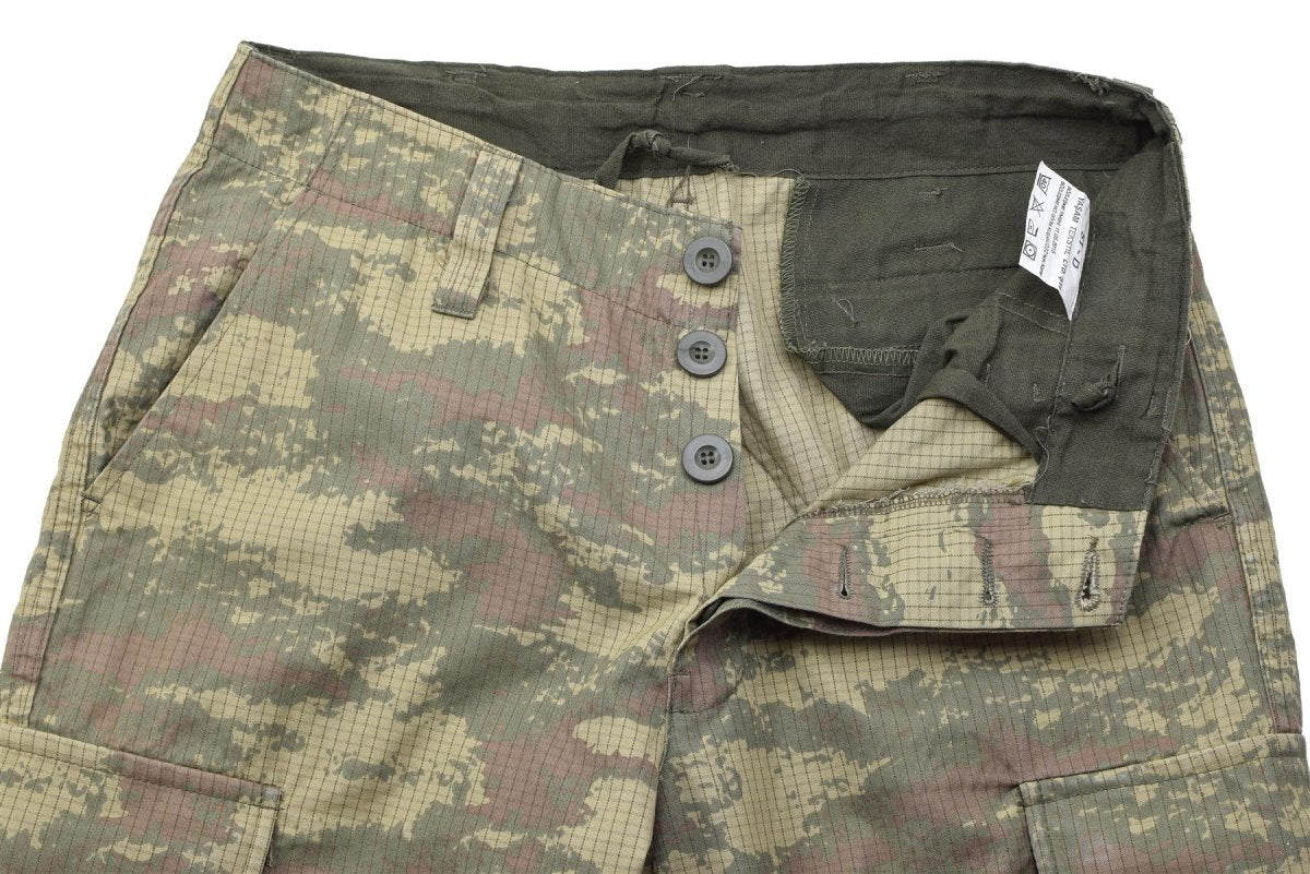 Pantalon de terrain militaire turc original, Ripstop, camouflage M2008, utilisé
