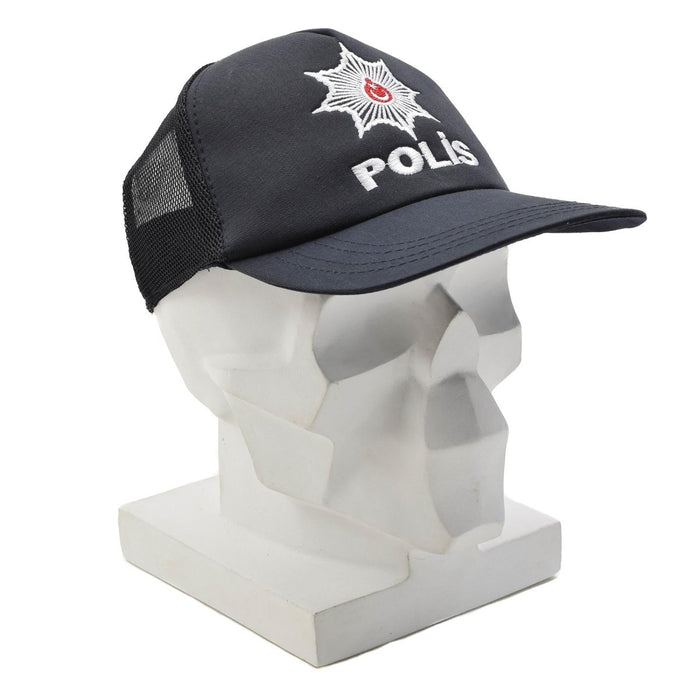 Originele Turkse militaire POLIS-velddop Mesh-inzet Verstelbare sluiting Zwart - GoMilitar