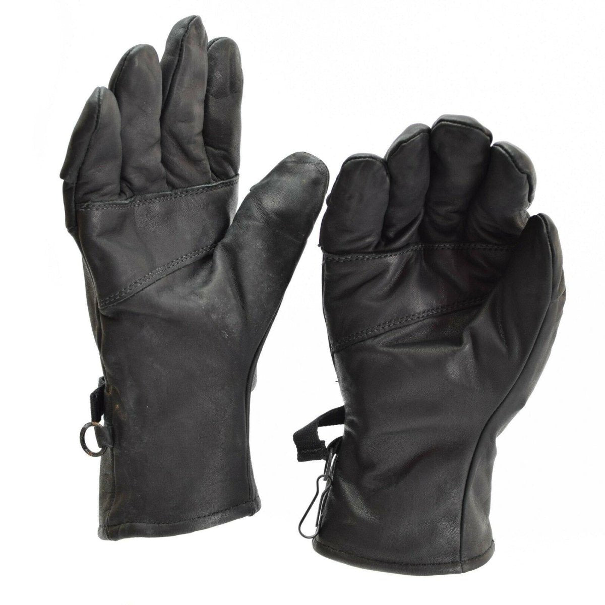 Gants de combat en cuir d'origine de l'armée américaine Véritable cuir noir militaire