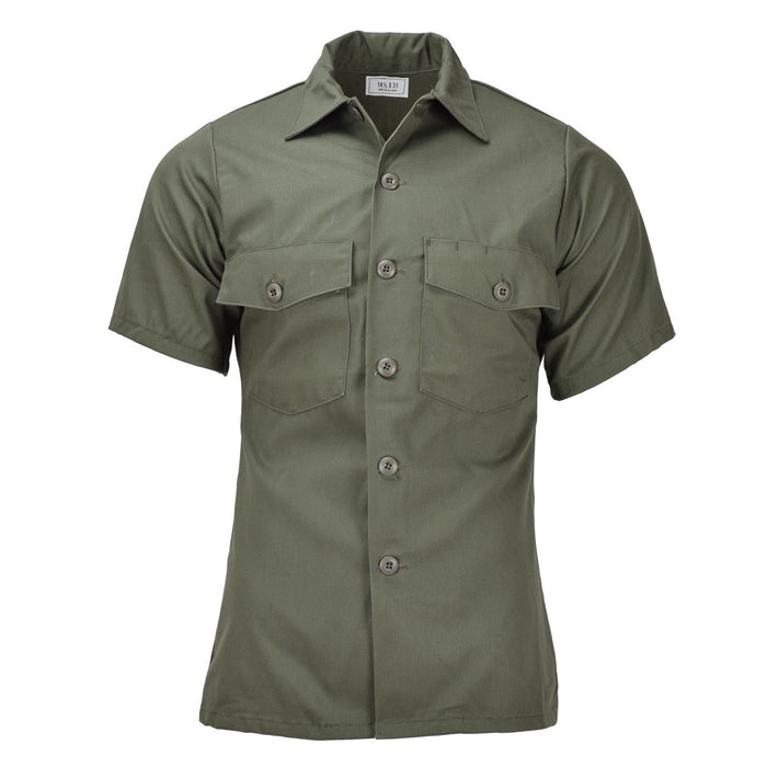 Chemises olive tactiques originales sur le terrain militaire américain à manches courtes fatigue de l'armée NOUVEAU - GoMilitar