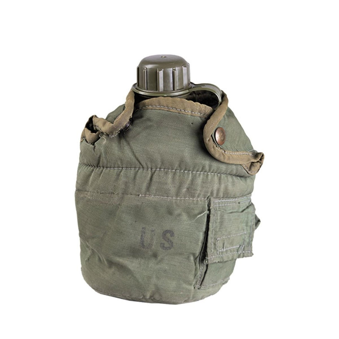 Couvercle d'équipement de terrain de cantine en plastique militaire américain d'origine, 0,75 l, problème de l'armée, Olive