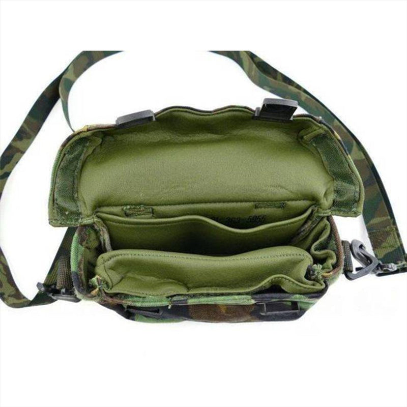 Sac à bandoulière militaire américain d'origine avec fermeture à boucle camouflage boisé NEUF