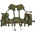 Gilet tactique militaire américain original, pochettes de combat pour chargeurs et grenades Woodland