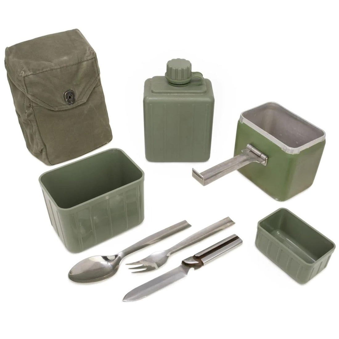 Originele Joegoslavische puinhoopkit. Leger Military Mess Kit Canteen bestek
