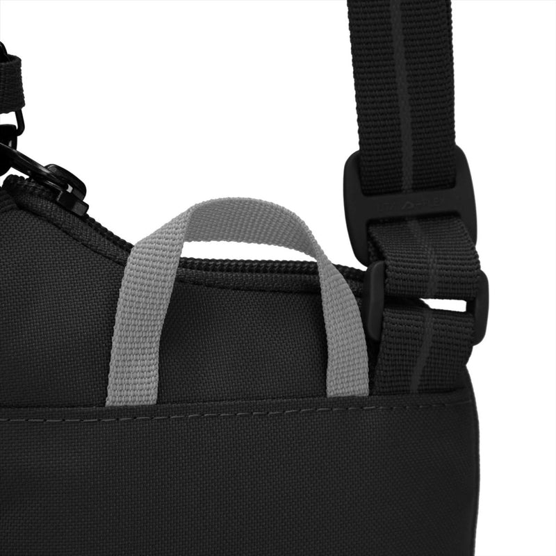 Pacsafe go anti diefstal tech crossbody tas 3.5L rfid blokkeer gesneden resistent zwart