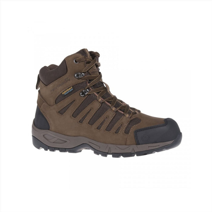 PENTAGON Achilles XTR 6" tactische laars in terrabruin nubuckleer met waterdichte Hydroguard en robuuste zool