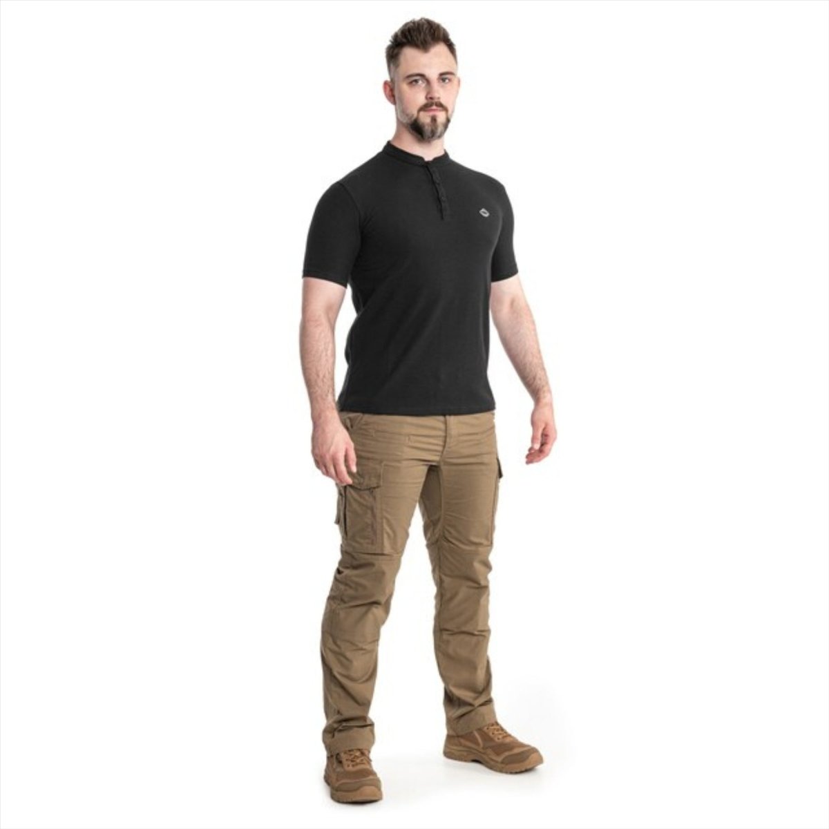 PENTAGON Levantes Henley T-Shirt Piqueut en nid d'abeille Séchage rapide Résistant aux odeurs