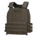Black PENTAGON Milon Plate Carrier Mk2 tactical vest with Molle system and breathable 3D mesh design.