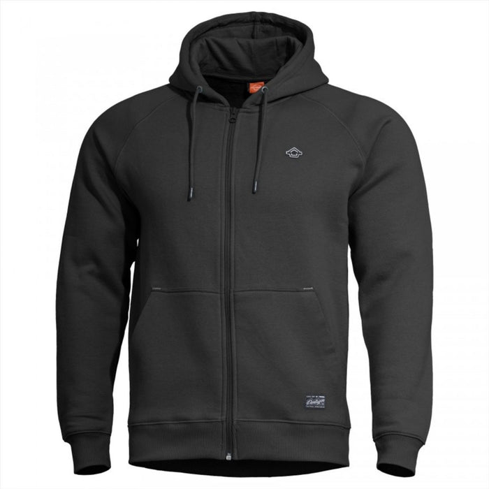PENTAGON Phaeton Pull zippé coupe confortable coutures plates capuche tempête noir - GoMilitar