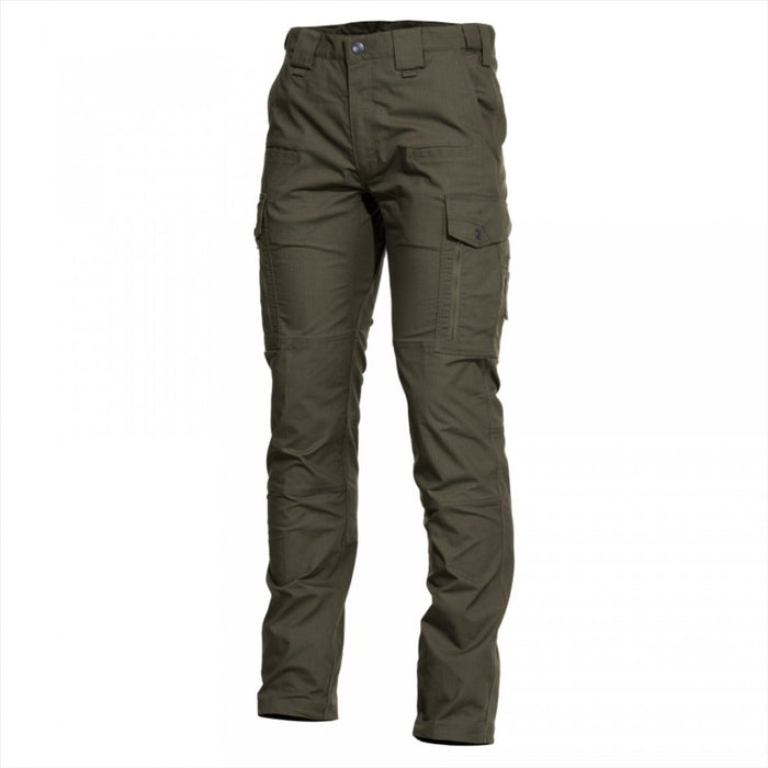 Pantalon tactique Pentagon Ranger 2.0 vert olive avec tissu extensible dans les deux sens et tissu ripstop durable.