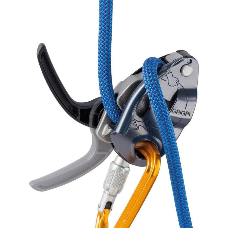 PETZL Grigri Assisted Braking Belay Device Climbing Equipment Aluminum Blue - GoMilitar