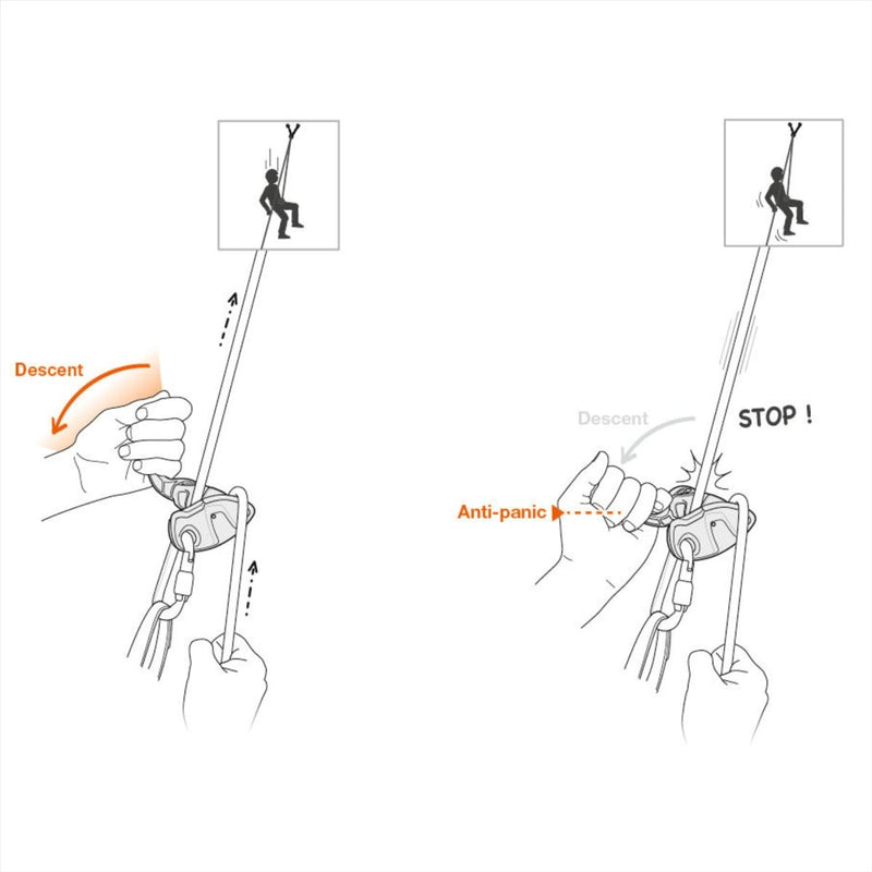 PETZL GRIGRI® + Belay Device Assisted Braking 8.5-11 mm Ropes Climbing Purple