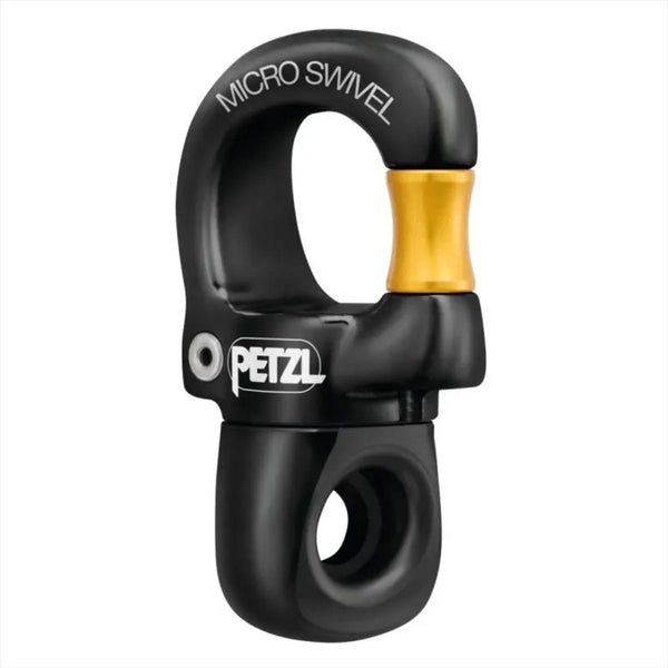 PETZL Micro Swivel Compact Openable Ball Bearing Swivel Climbing Black