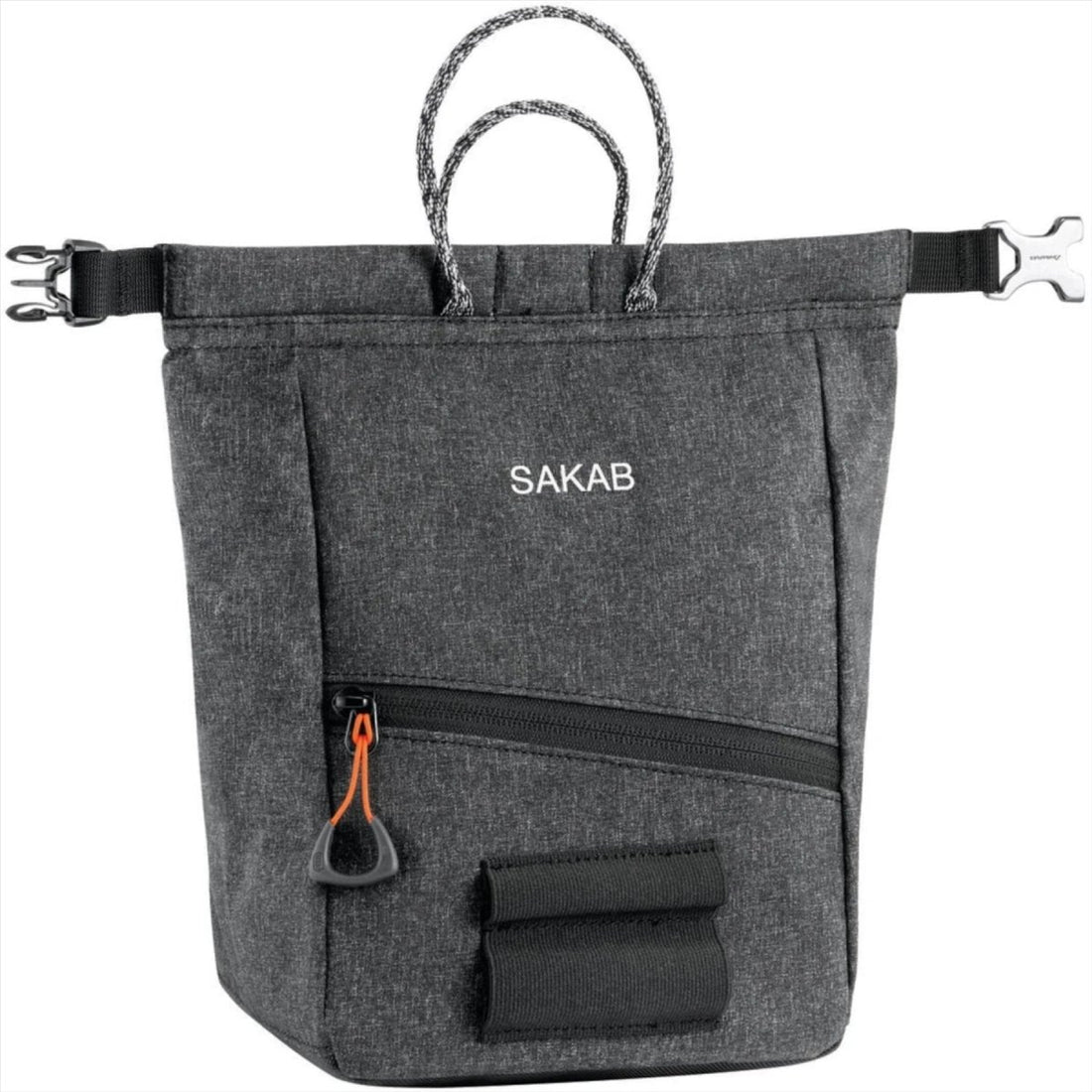 PETZL SAKAB Sac à magnésie Fermeture magnétique durable avec plusieurs poches Gris