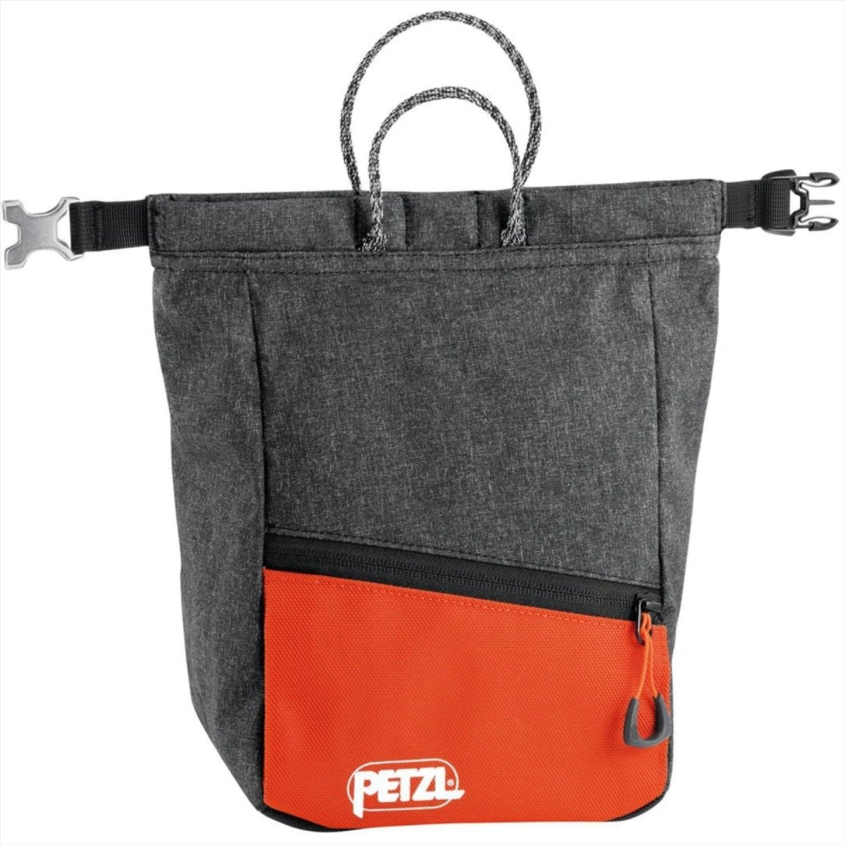 PETZL SAKAB Sac à magnésie Fermeture magnétique durable avec plusieurs poches Gris