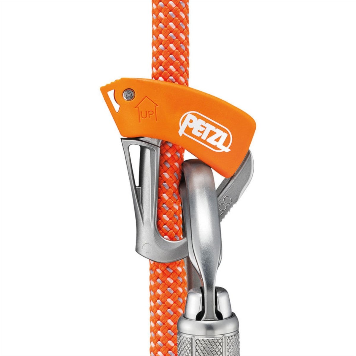PETZL TIBLOC Touwklem Ascender Automatisch Vergrendelingssysteem 8-11mm Touwen Oranje