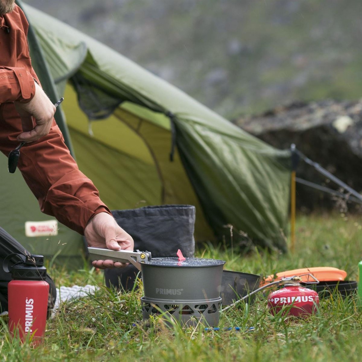 Ensemble de réchaud de camping Primus PrimeTech 1,3 litre marmite de cuisson brûleur extérieur