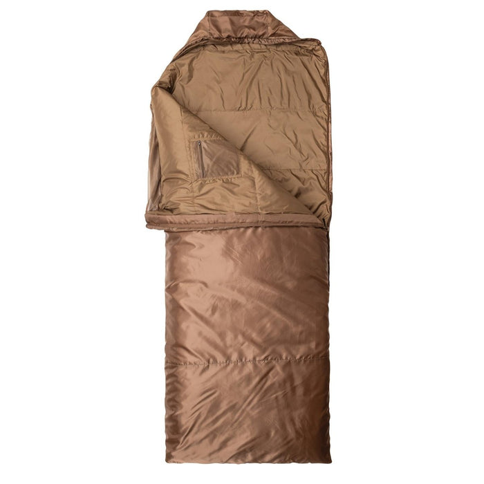 Snugpak 220cm coyote sleeping bag with integrated mosquito net and compression storage bag for summer camping