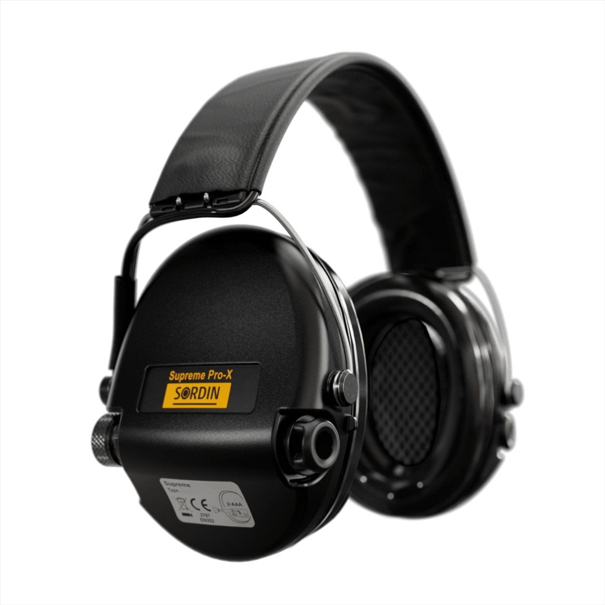 Sordin Supreme Pro-X LED Casque de protection auditive pour prise de vue électronique Noir