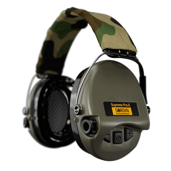 Sordin Supreme Pro-X LED Electronix auditif Protection auditive Textile Camo