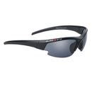 SWISS EYE ballistic shooting glasses with aerodynamic design, adjustable rubberized temples, and anti-fog lenses