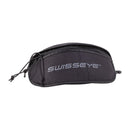 Black SWISS EYE branded protective soft case with zipper for tactical and shooting goggles storage.