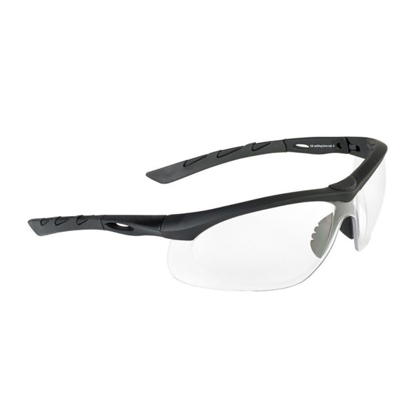 SWISS EYE Lancer tactical safety goggles with clear anti-fog lenses and comfortable rubberized frame for eye protection