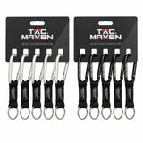 TAC MAVEN Mousquetons en aluminium de 7 mm, paquet de 5 clips pour clés de camping en plein air