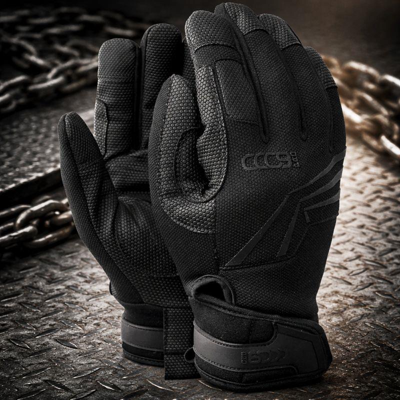 TAMREX PRO-6000 tactische handschoenen Duurzame diamantgreep met klittenbandsluiting Zwart