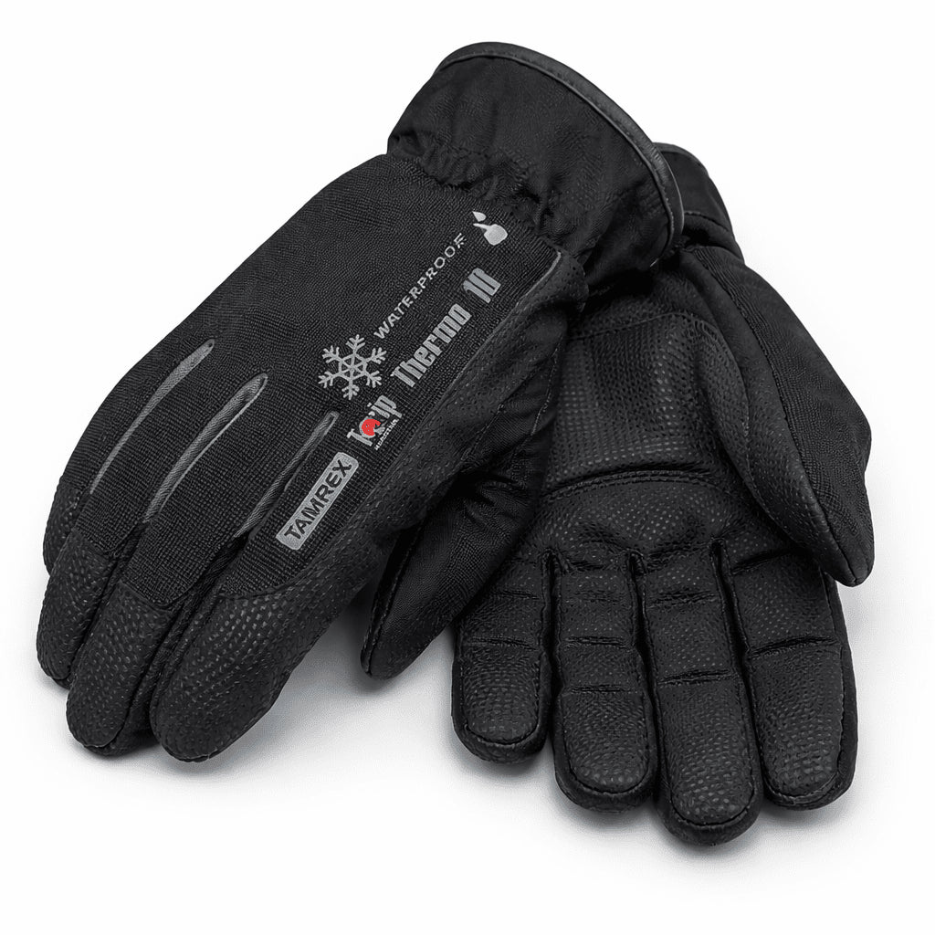 Gants d'hiver TAMREX TouchGrip imperméables et isolés pour écran tactile, noirs