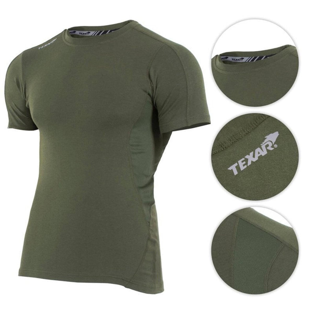 Sous-vêtement militaire TEXAR à manches courtes pour troupes tactiques