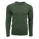 Olive green TEXAR military thermal long sleeve undershirt designed for warmth and durability in cold conditions