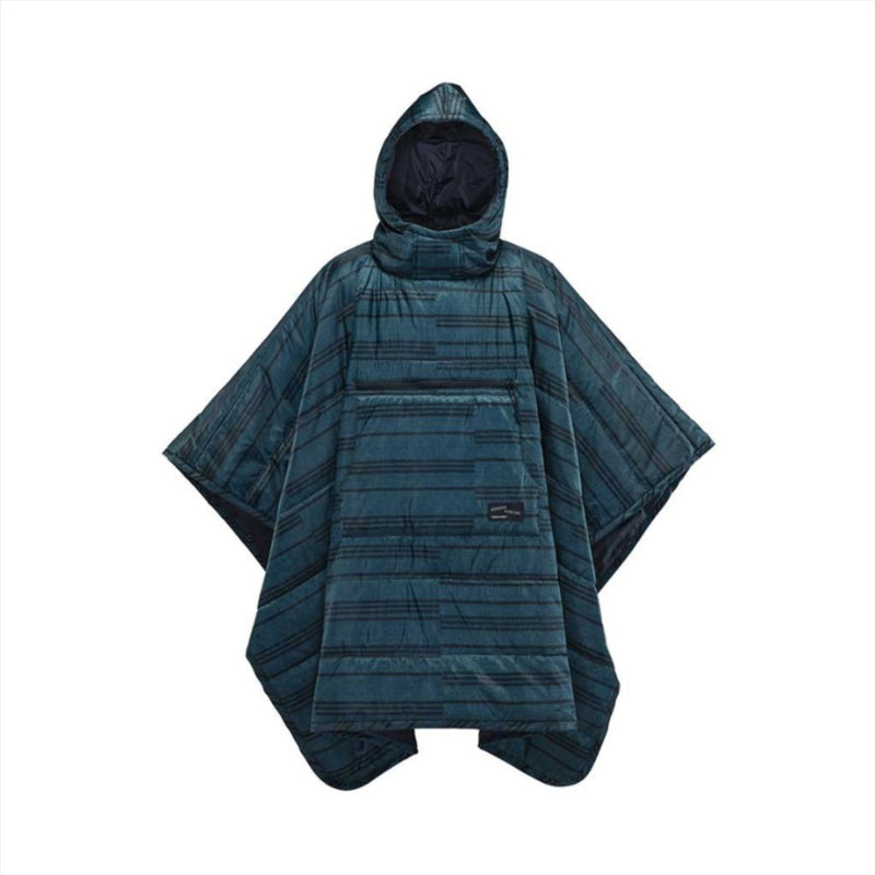 Therm-a-Rest Honcho Outdoor Poncho Ripstop Water Resistant Blanket Blue