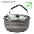 Couvercle de bouilloire Trangia 0,6 L en aluminium léger avec poignée pliable pour le camping et la cuisine