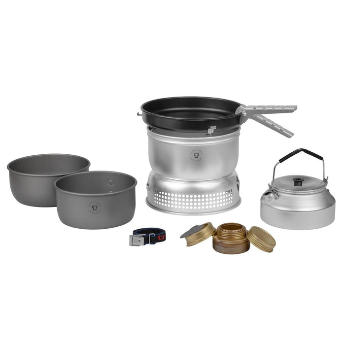 Trangia benzinebranderset met vloeibare brandstof, kachelset hard geanodiseerd aluminium compact - GoMilitar