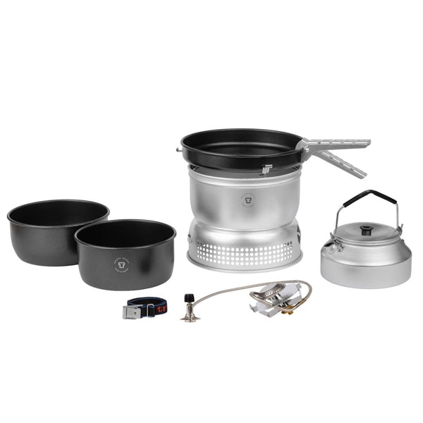 Trangia stove set cooking outdoor compact kit aluminum non - stick pans kettle pot - GoMilitar