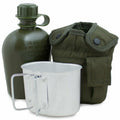 Amerikaanse legerstijl kantine M1 waterfles met Cover Cup & Alice Clips US Military