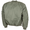Veste de bombardier MA1 de style militaire américain pour les troupes des forces aériennes coupe-vent chaude olive